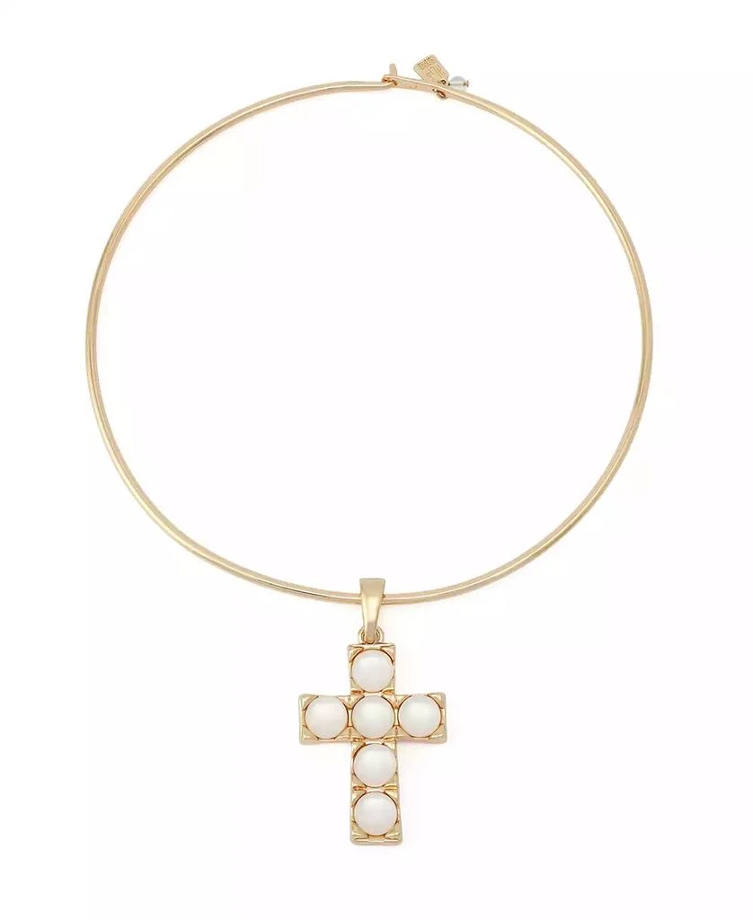 Robert Lee Morris Mother of Pearl Cross Pendant Wire Necklace
