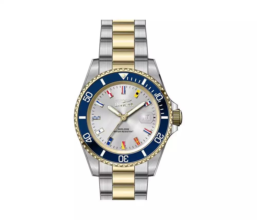 Invicta Men's 49887 Pro Diver  Quartz 3 Hand Silver Dial Watch