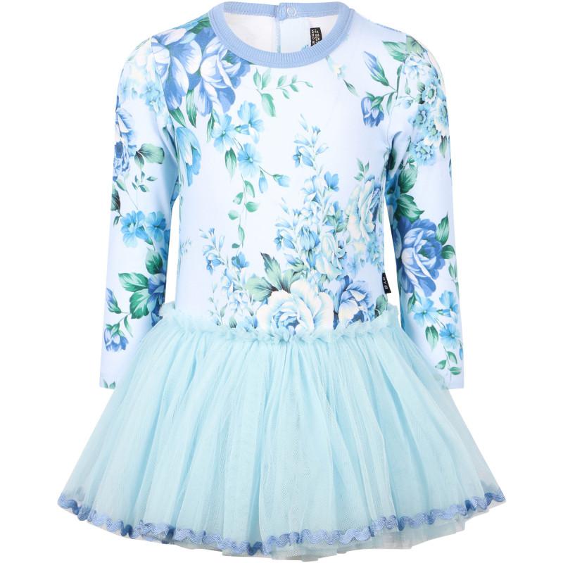 Rock Your Baby Clementine floral tutu dress in light blue