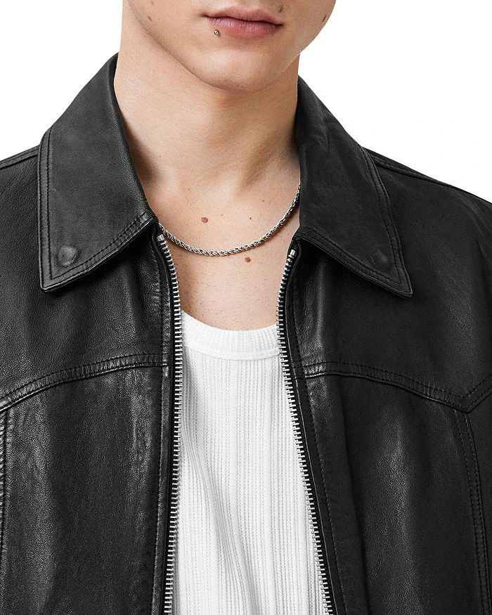 ALL SAINTS Nellcot Boxy Fit Western Yoke Leather Jacket 7