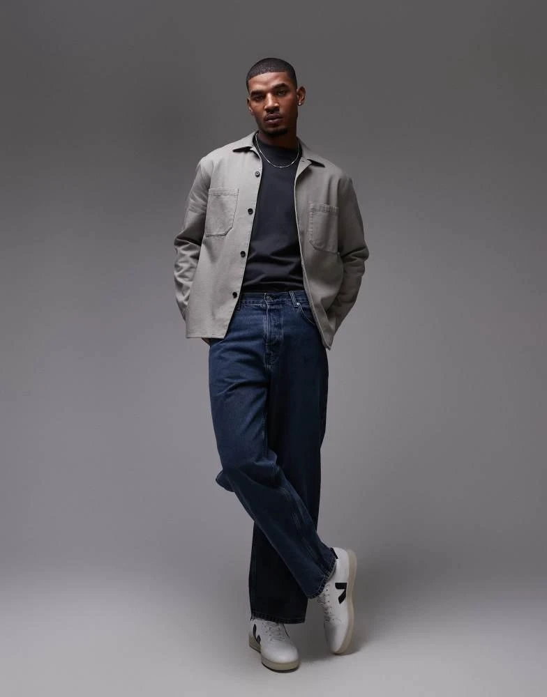 ARKET ARKET shirt with retro collar in grey 3