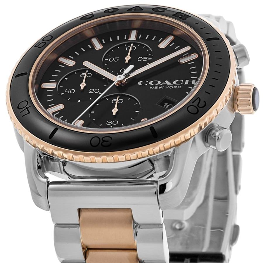 Coach Cruiser Black Chronograph Dial Two-Tone Steel Men's Watch 14602597