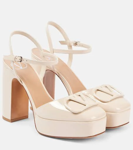 Valentino VLogo Signature leather platform pumps 1