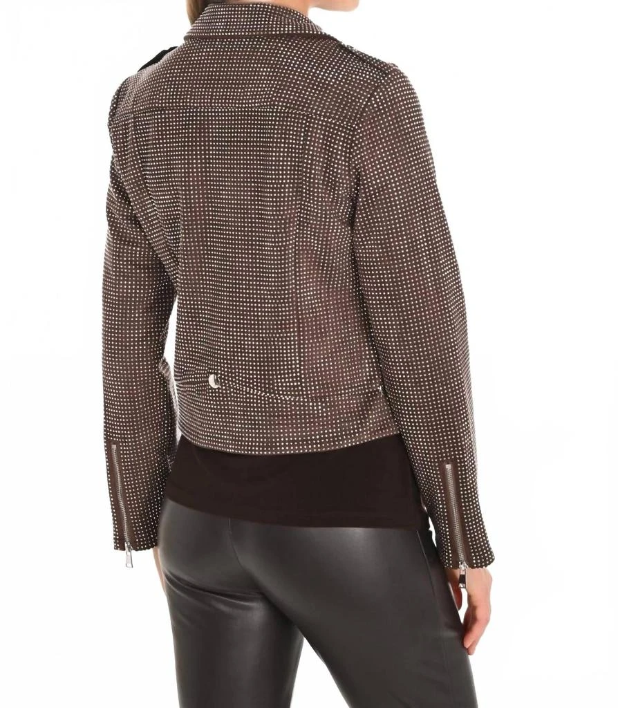 Frank Lyman Women
s Sparkle Moto Jacket In Mocha 2