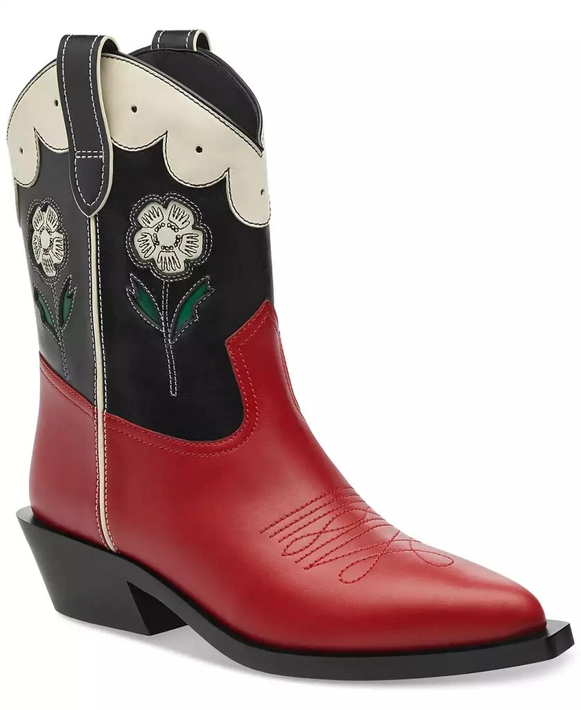 Coach Women's Aria Leather Cowboy Booties 1