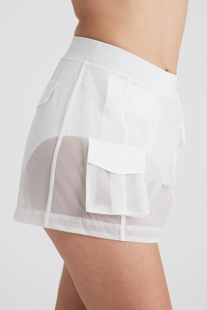 Alo Sheer Effusion Cargo Skirt - White 4