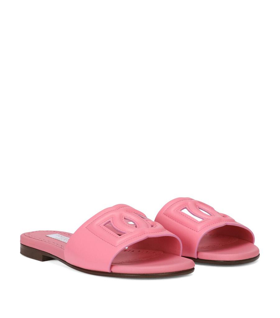 Dolce & Gabbana Leather DG Millennials Slides - Compare