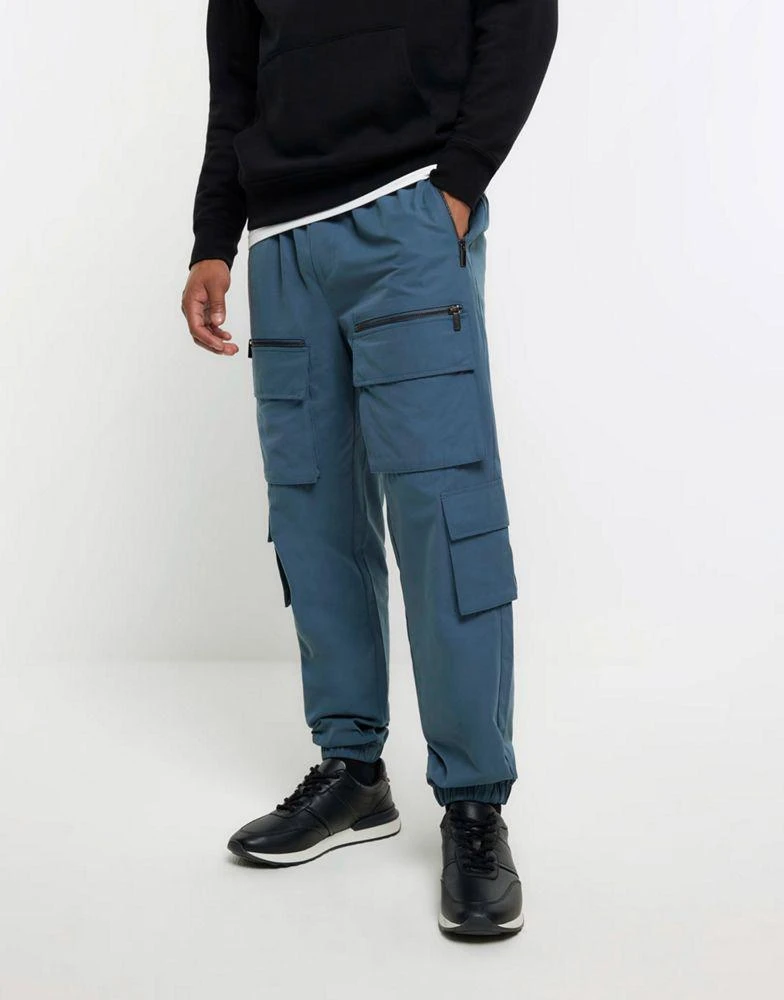 River Island River Island multi pocket cargo in blue 1