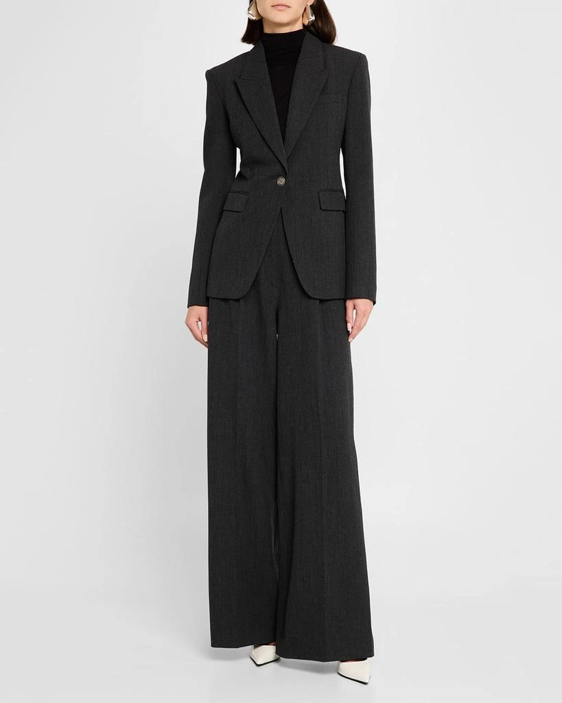 St. John Pinstripe Single-Breasted Suiting Jacket 2