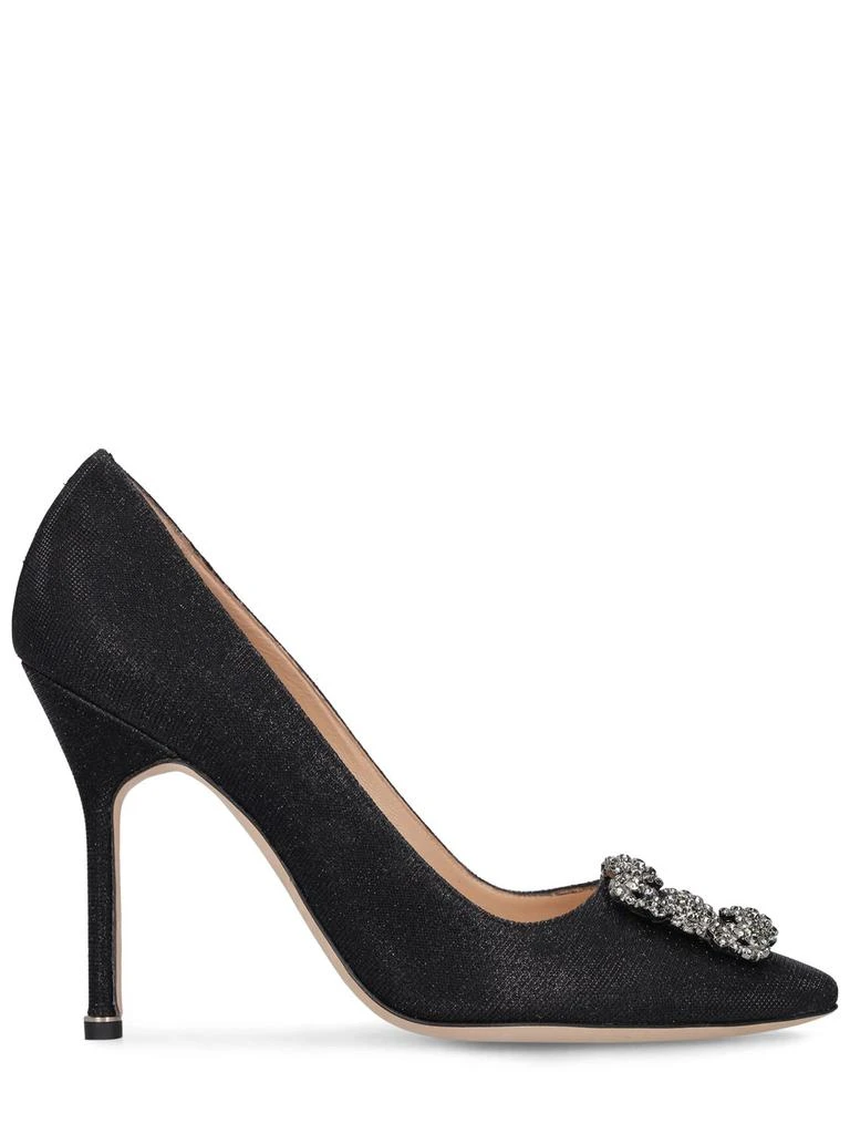 MANOLO BLAHNIK 105mm Hangisi Glitter Pumps 1