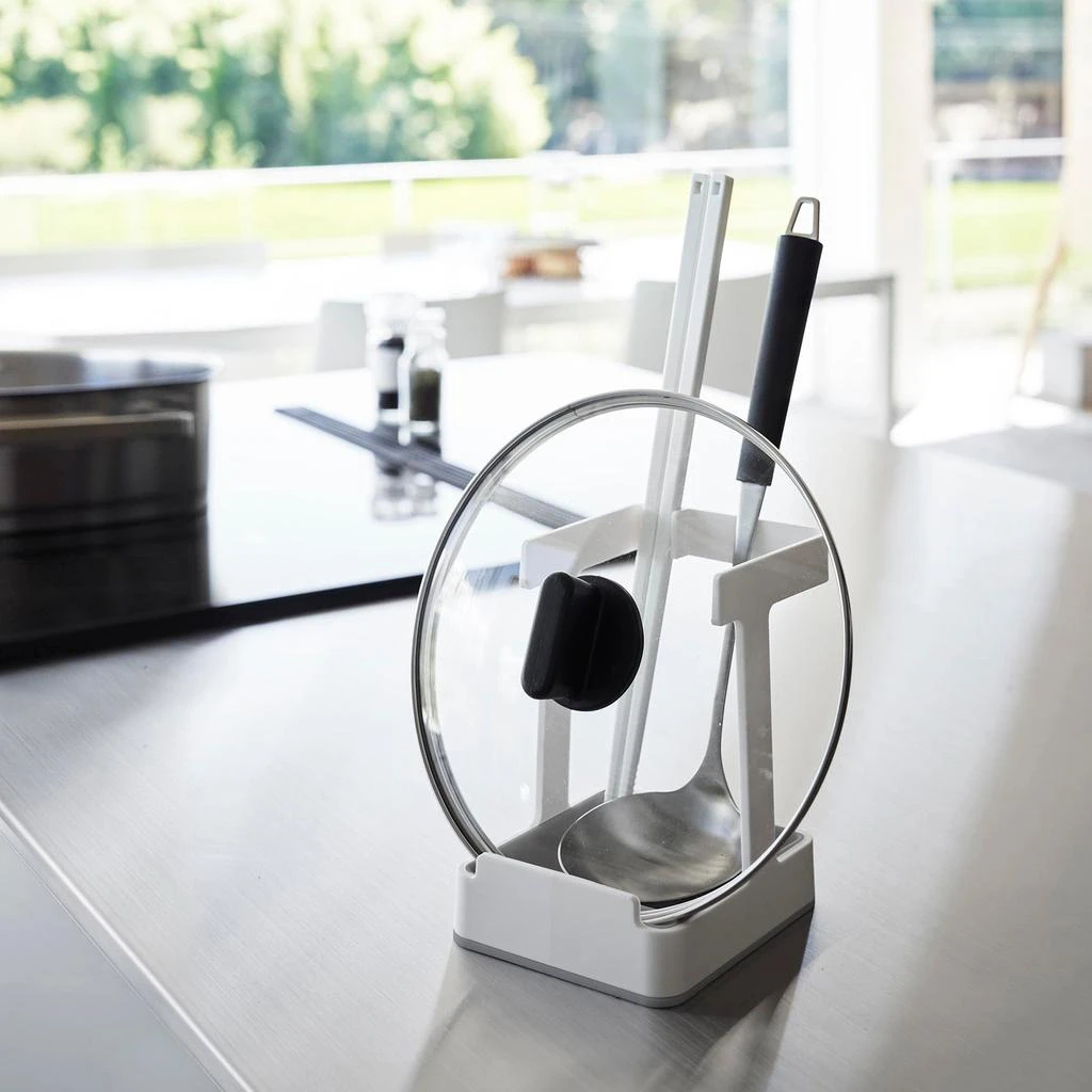 Yamazaki Home Lid and Ladle Stand - Large, Polypropylene 2