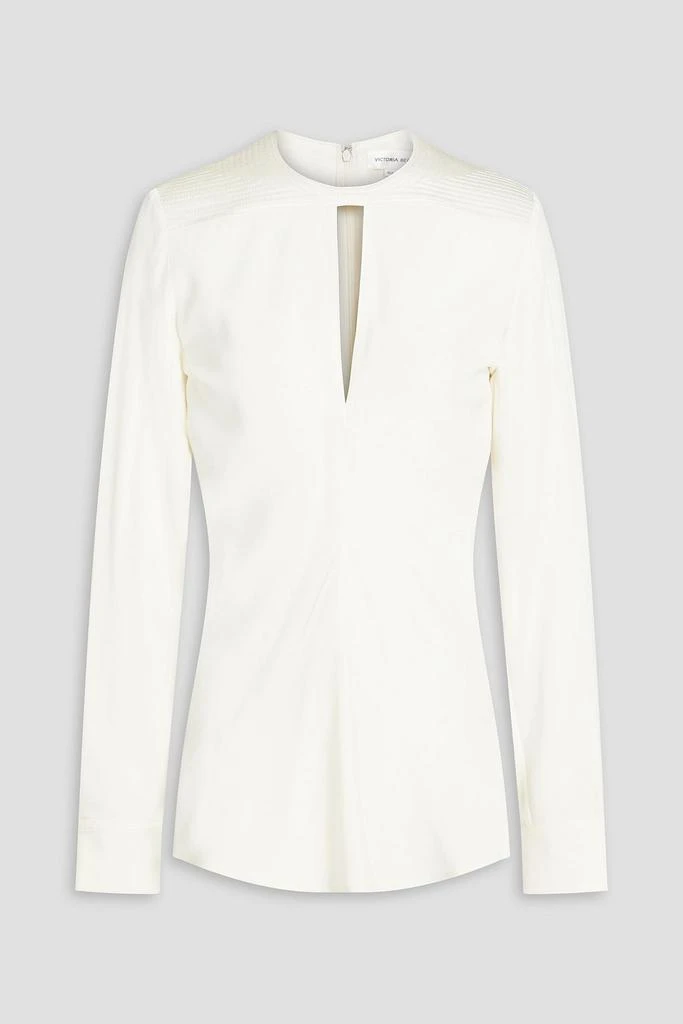 Victoria Beckham Cutout satin-crepe top 1