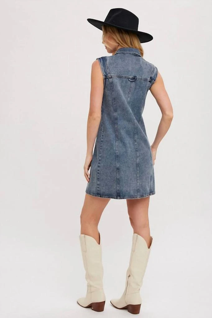 BluIvy Emmie Denim Mini Dress In Medium Wash 2