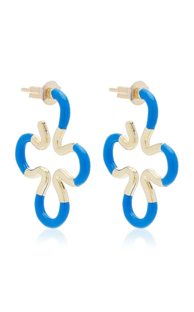 Bea Bongiasca Bea Bongiasca - B 9K Yellow Gold Enameled Earrings - Blue - OS - Moda Operandi - Gifts For Her 1