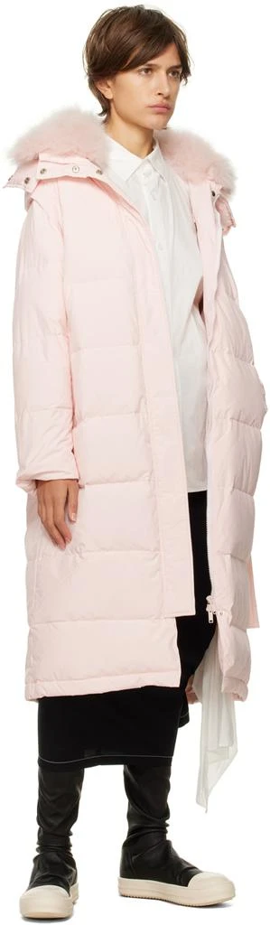 Yves Salomon Pink Quilted Down Jacket 4