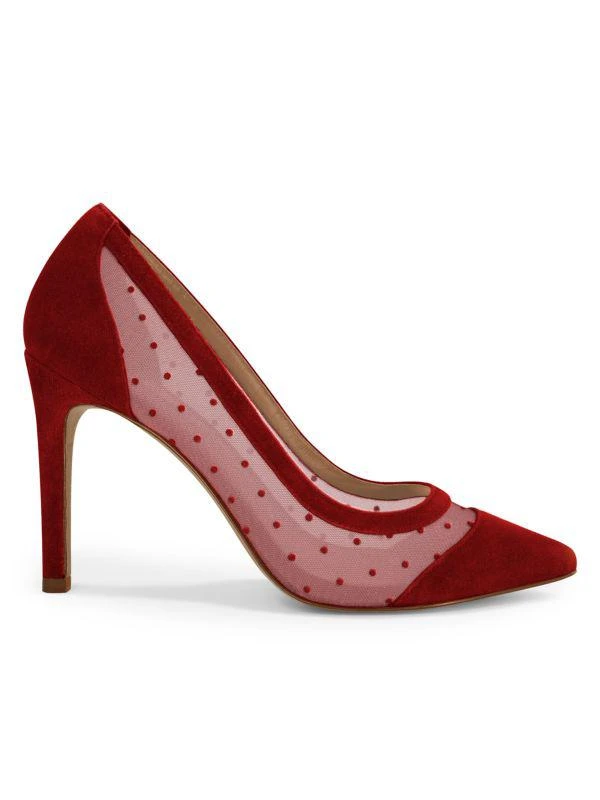 Allegra James Debbie Swiss Dot Mesh Pumps 1