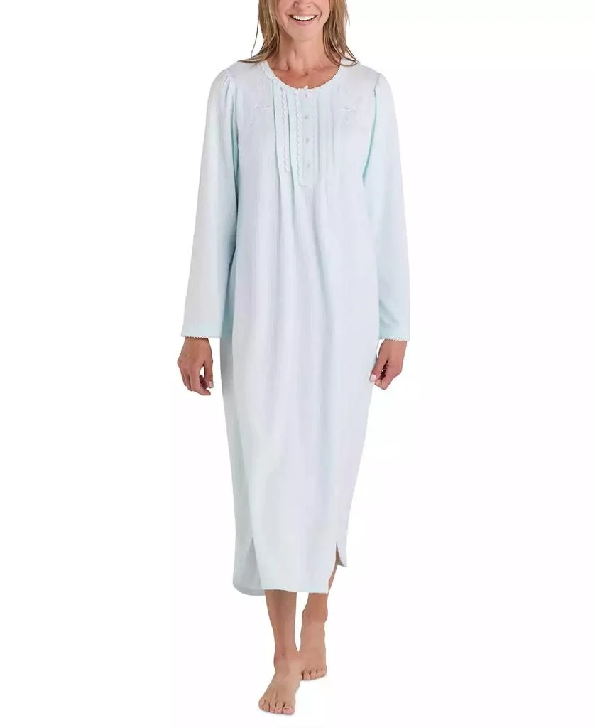 Miss Elaine Women's Paisley-Print Lace-Trim Nightgown 1