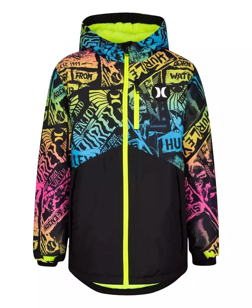 Hurley Big Boys Printed Snowboard Jacket 1