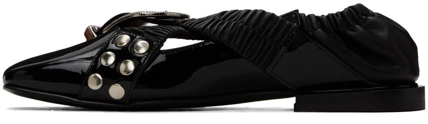 Toga Pulla Black Buckle Ballerina Flats 3