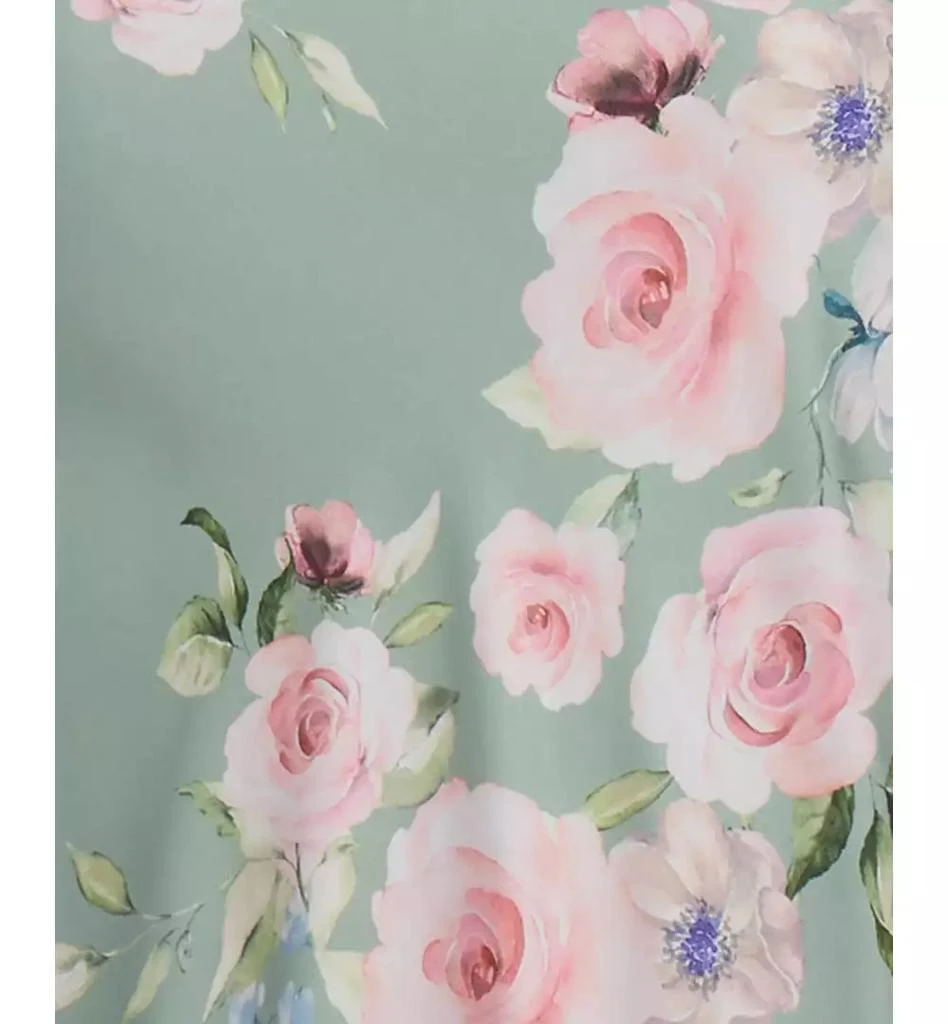 Alex & Sophia Juniors' Floral Satin Cowlneck Gown 6