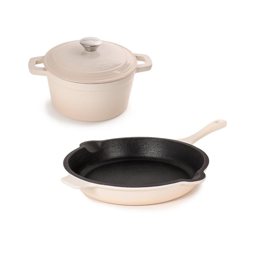 BergHOFF Neo Enameled Cast Iron 3 Piece Covered Dutch Oven and Fry Pan Set