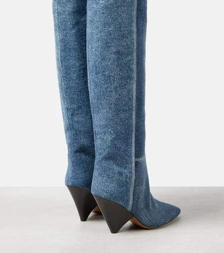 Isabel Marant Lakita denim knee-high boots 3
