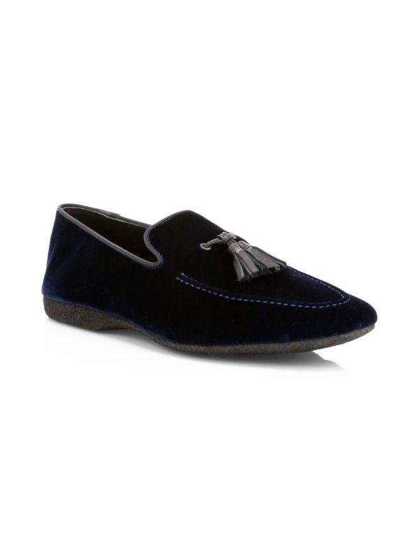 Paul Stuart Hope Velvet Tassel Loafers