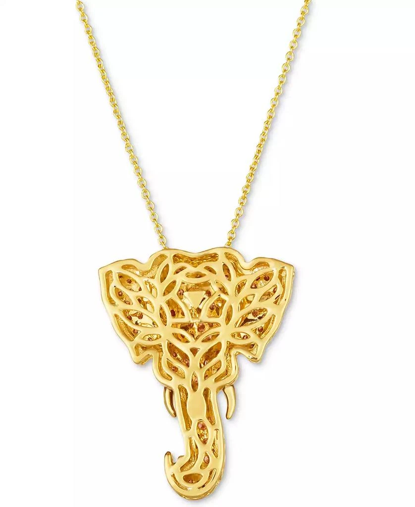 Le Vian Diamond (1-5/8 ct. t.w.) 
Passion Ruby Accent Elephant Adjustable 20" Pendant Necklace in 14k Gold 5