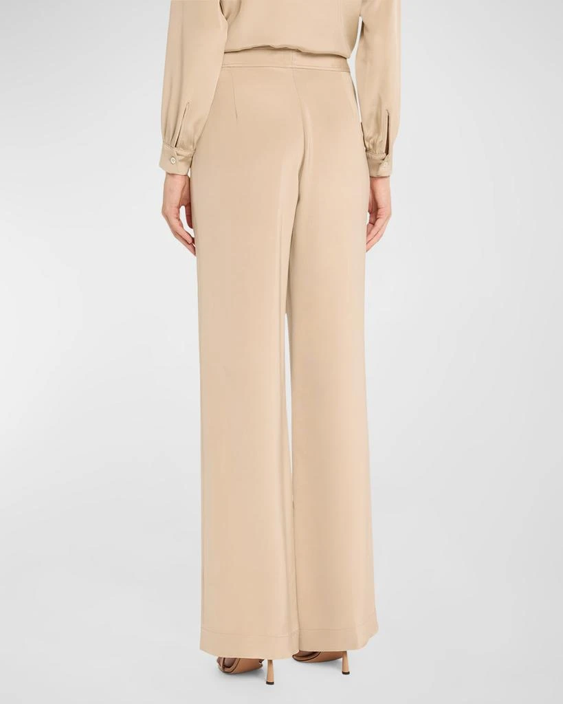 Libertine Fawn Wide-Leg Silk Trousers 4