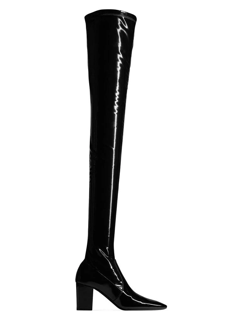 Yves Saint Laurent Betty Over-The-Knee Boots In Stretch Vinyl 1