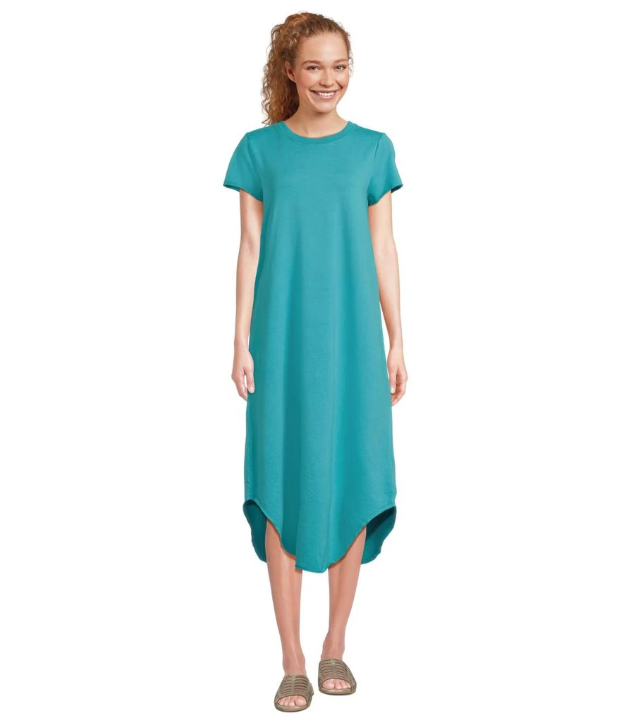 Mod-o-doc Short Sleeve Maxi Shirttail Crew Neck Dress 1