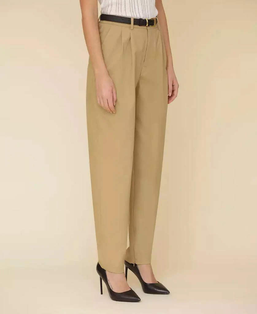 Avec Les Filles Women's High-Waisted Belted Tapered Pants 4