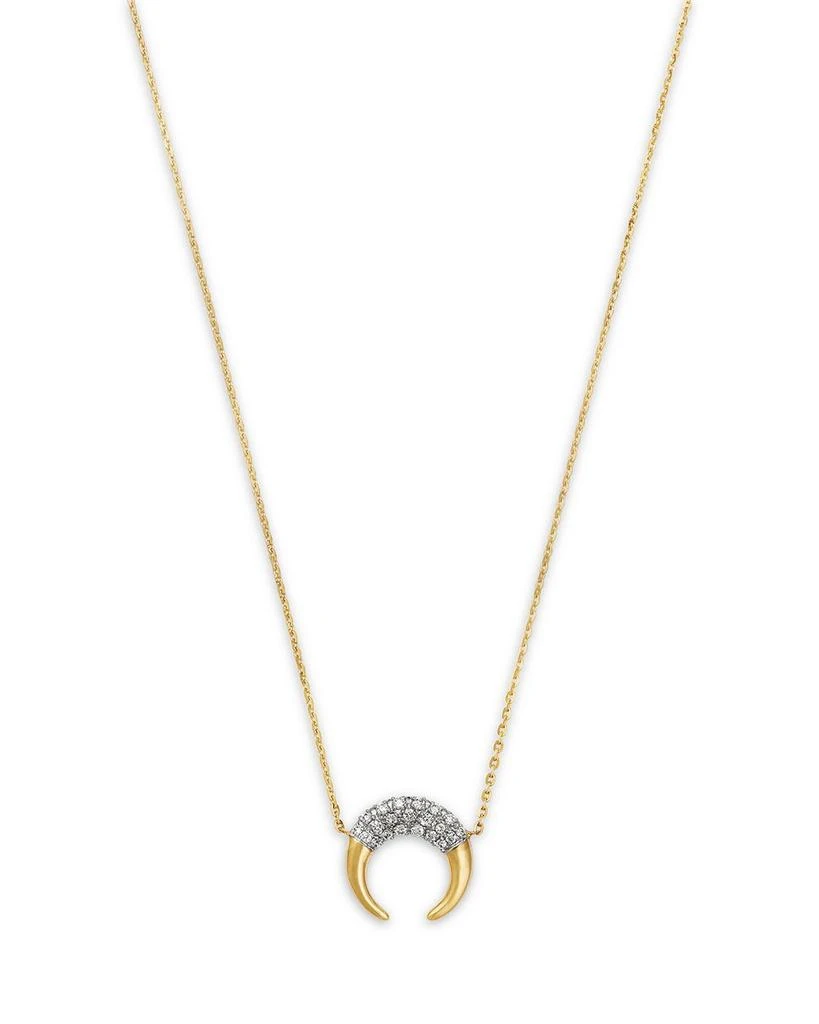 Bloomingdale's Fine Collection Pendant Necklace in 14K Yellow Gold, 0.10 tcw 1