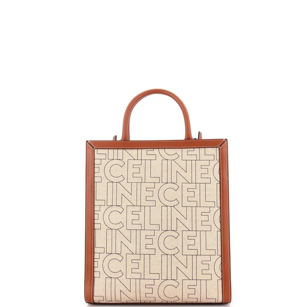 Celine Vertical Cabas Tote Printed Canvas and Leather Small 3