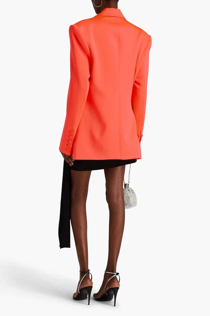 Alex Perry Double-breasted neon satin-crepe blazer 3