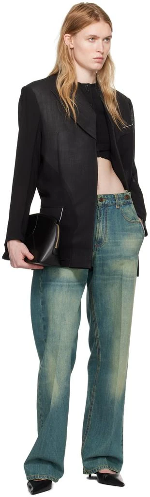Victoria Beckham Black Fold Detail Blazer 4