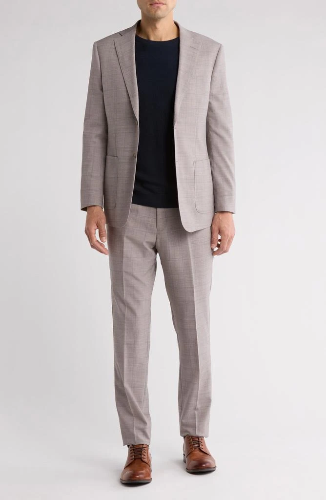 English Laundry Plaid Grey Wool Blend Suit