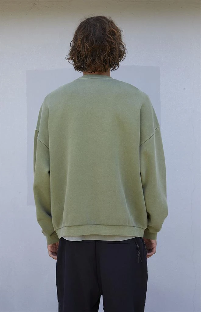 A.R.C. Green Vintage Wash Comfort Crew Neck Sweatshirt 6
