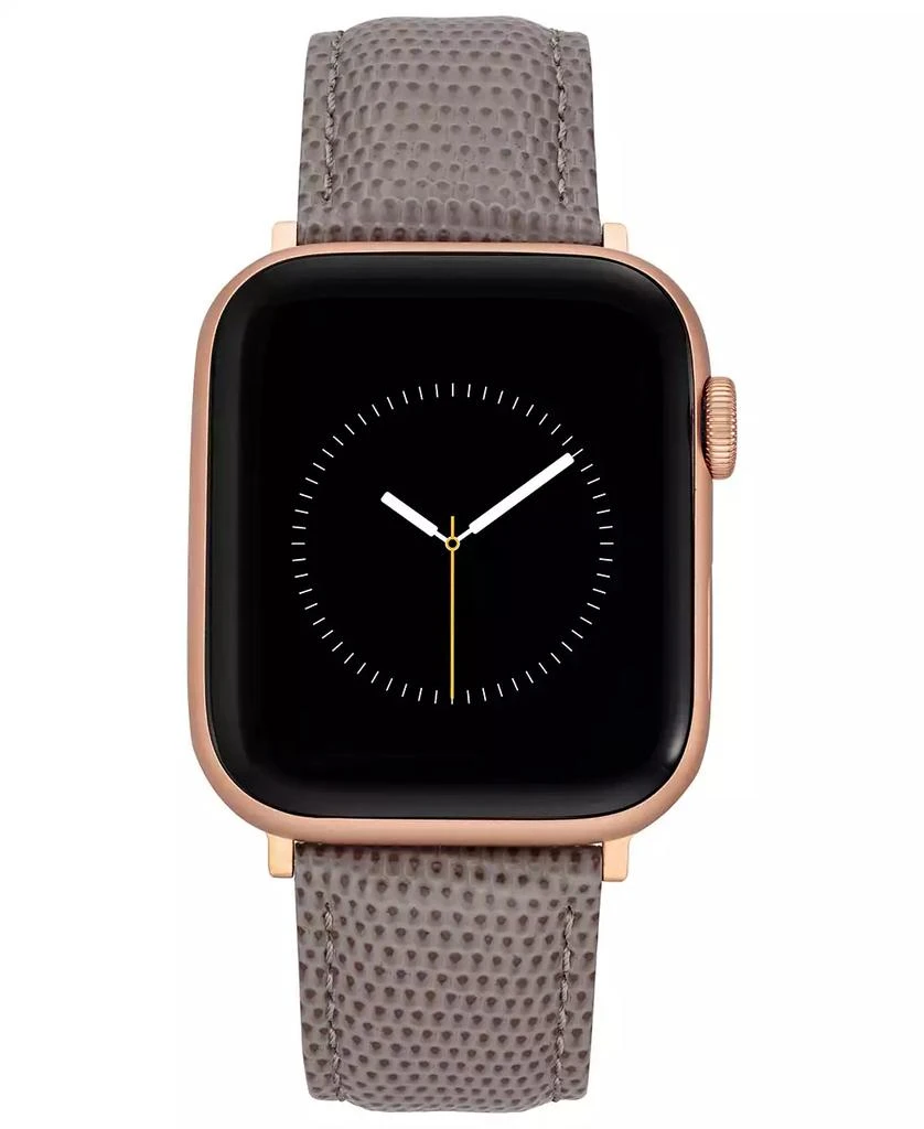 WITHit Taupe Genuine Lizard Grain Leather Band designed for Apple Watch® 42mm (Series 1-3 only) & 44/45/46/49mm (Ultra & Ultra 2) 1