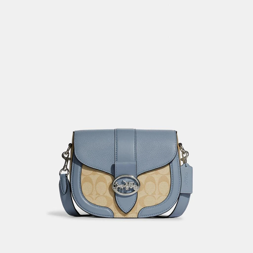 Coach Coach Outlet Georgie Saddle Bag In Signature Canvas 6