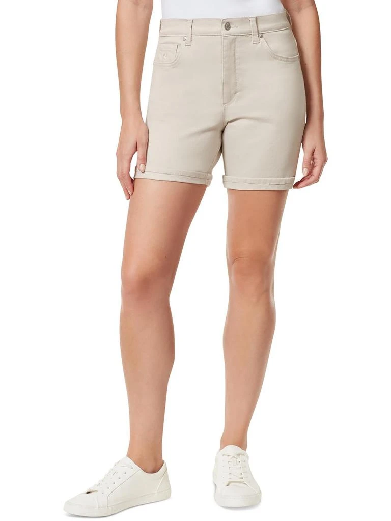 Gloria Vanderbilt Womens High Rise Mini Denim Shorts 5