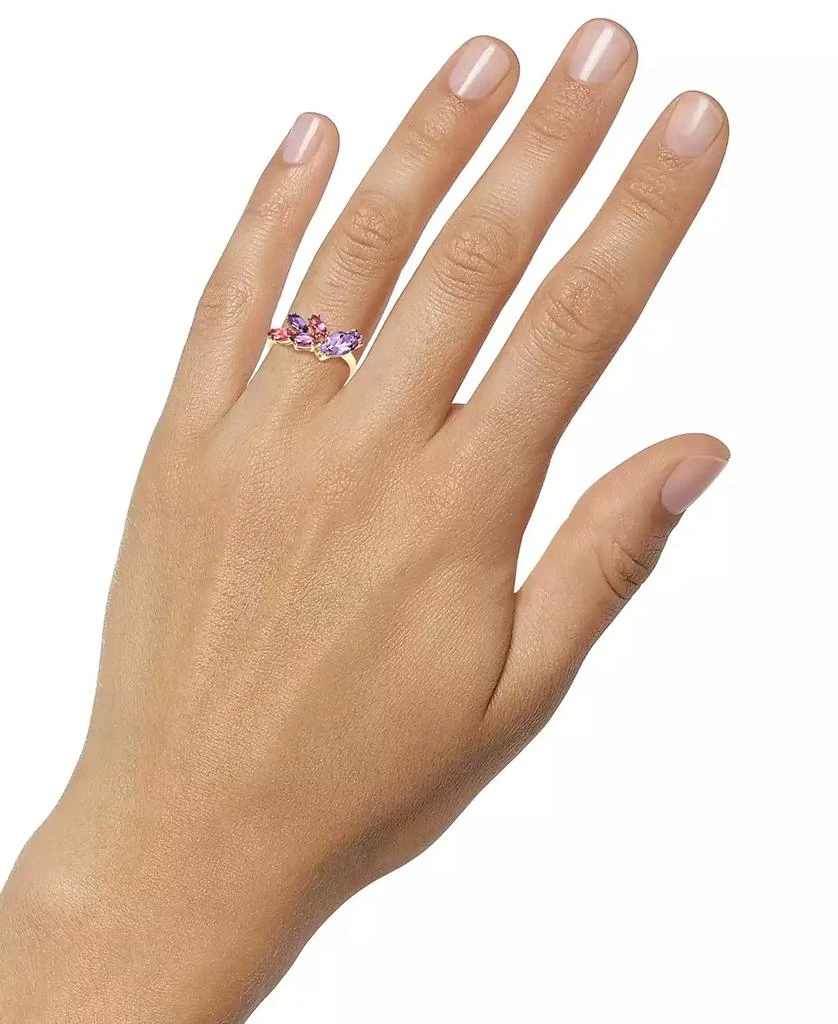 Macy's Multi-Gemstone Marquise Cluster Ring (1-3/4 ct. t.w.) in 14k Gold-Plated Sterling Silver 2