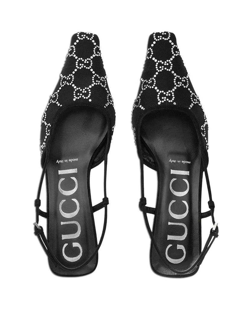 Gucci Women's GG Pointed Toe Slingback Pumps 7