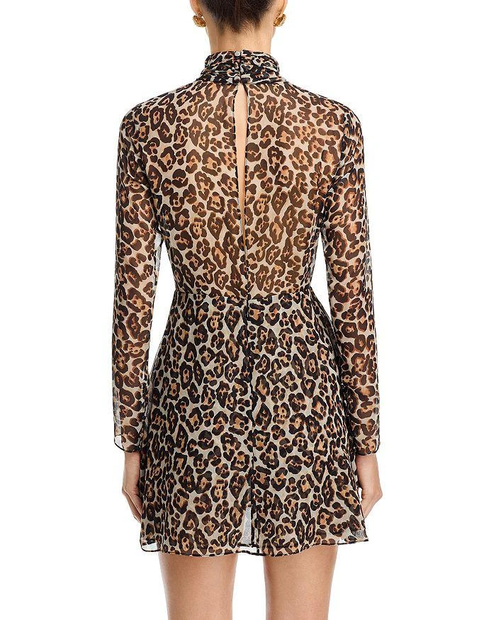 Ronny Kobo Carlotta Leopard Print Mini Dress 4