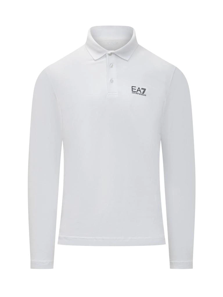 Emporio Armani Ea7 Emporio Armani Logo Printed Long Sleeved Polo Shirt 1