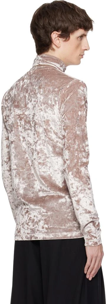 Dries Van Noten Pink Velvet Turtleneck 3