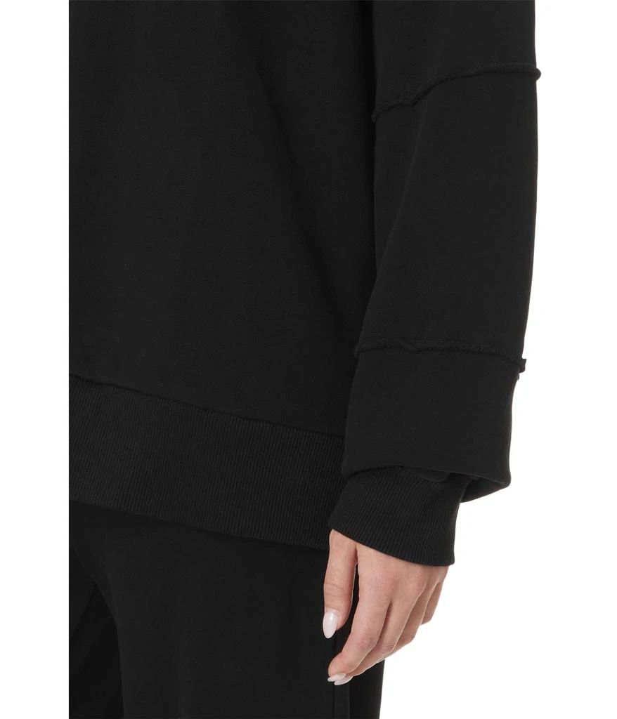 Mod-o-doc Long Sleeve Seamed Boxy Sweatshirt Black 3