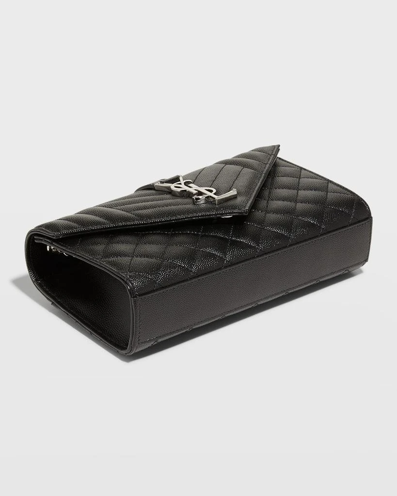 Yves Saint Laurent Envelope Triquilt Small YSL Shoulder Bag in Grained Leather 6