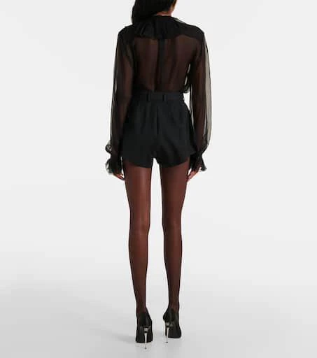 Dolce 
Gabbana High-rise wool and silk shorts 3