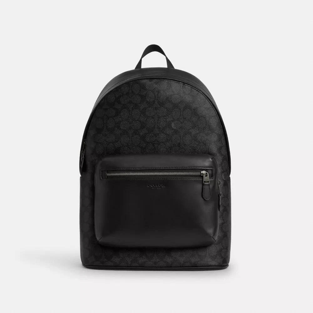 Coach West Backpack In Signature Canvas 1